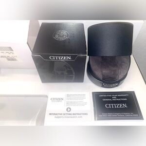 CITIZEN Eco-Drive Black EMPTY Presentation Storage Display Watch Box w Inserts